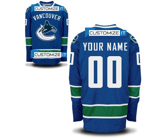 Men's Vancouver Canucks Customized Hockey Jersey,name And Number Stitched