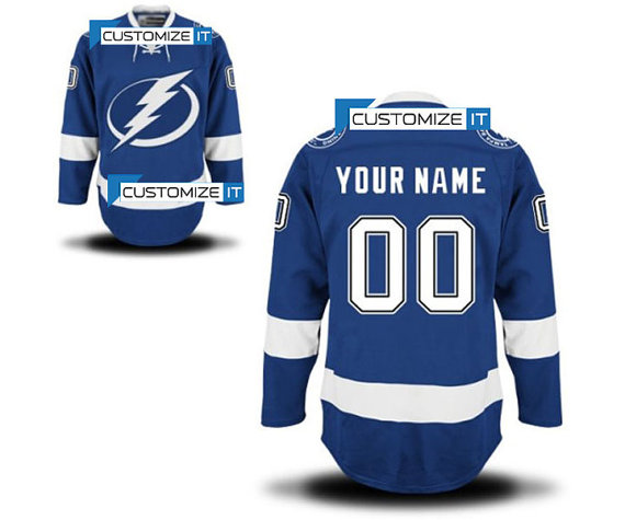 Men's Tampa Bay Lightning Customized Hockey Jersey,name And Number Stitched