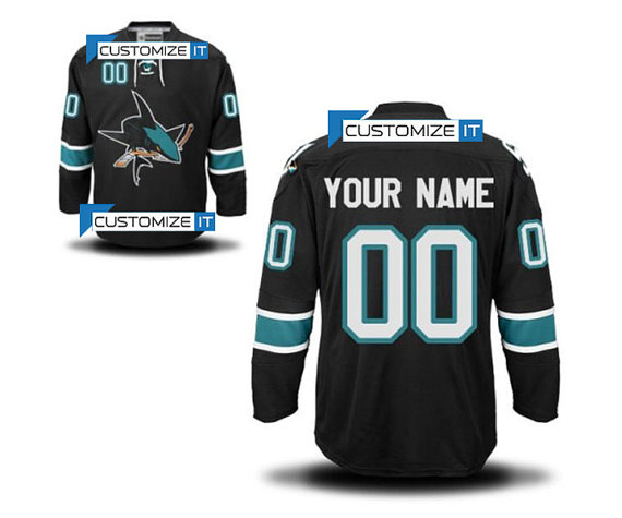 Men's San Jose Sharks Customized Hockey Jersey,name And Number Stitched