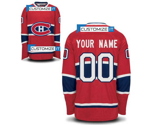 Men's Montreal Canadiens Customized Hockey Jersey,name And Number Stitched