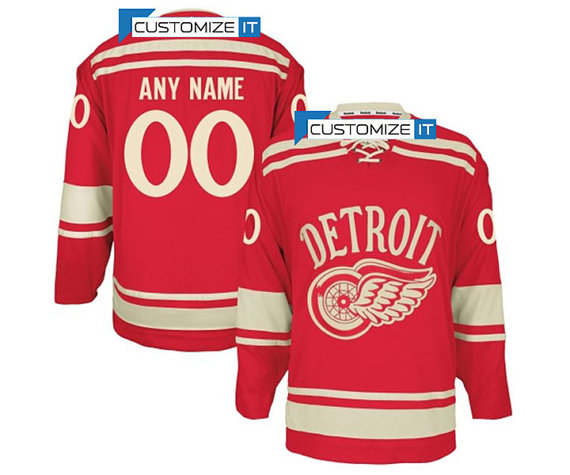 Men's Detroit Red Wings Customized Hockey Jersey,name And Number Stitched