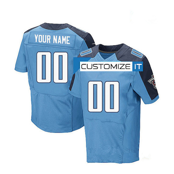 Men's Tennessee Titans Customized Elite Football Jersey,name And Number Stitched